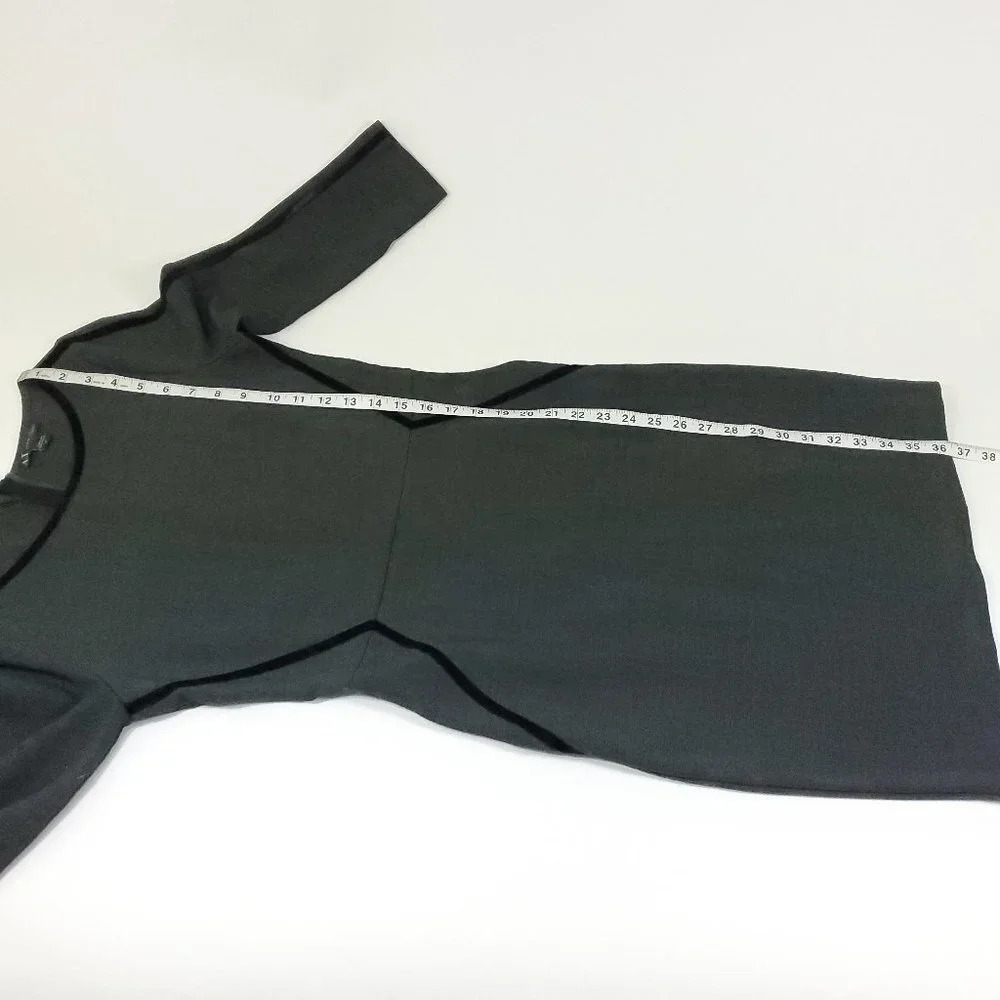 Armani Exchange Dress Women's Size Small Gray Black Knee Length 3/4 Sleeve - Picture 11 of 12